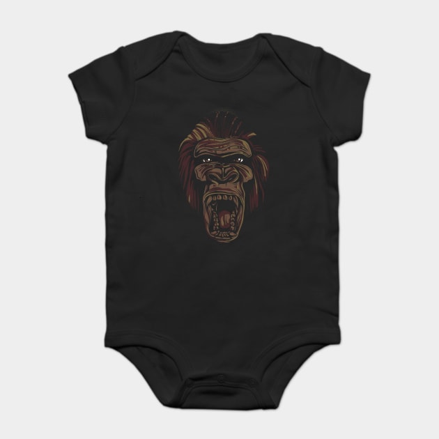 Gorilla face Baby Bodysuit by Urbanprint
